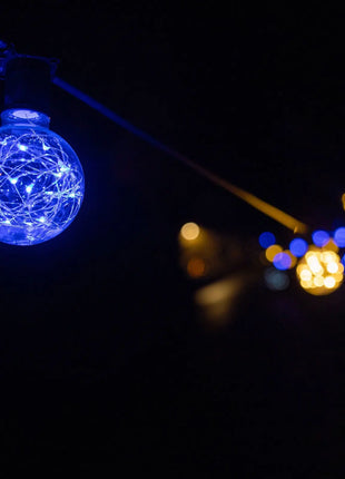 Prolite 1.7W LED G95 BC Poly Star Polycarbonate Lamp Blue