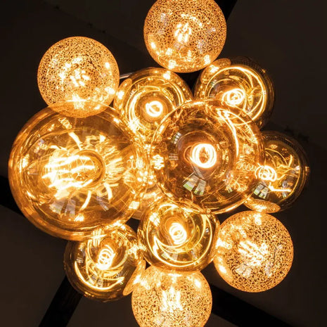 Prolite 6W Dimmable LED G125 Globe Crackle Filament Lamp 2100K ES