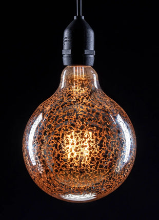 Prolite 6W Dimmable LED G125 Globe Crackle Filament Lamp 2100K ES