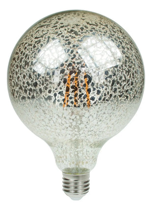 Prolite 6W Dimmable LED G125 Globe Crackle Filament Lamp 2100K ES