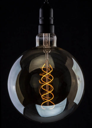 Prolite 4W Dimmable LED G200 Globe Smoked Spiral Filament Lamp 2200K ES