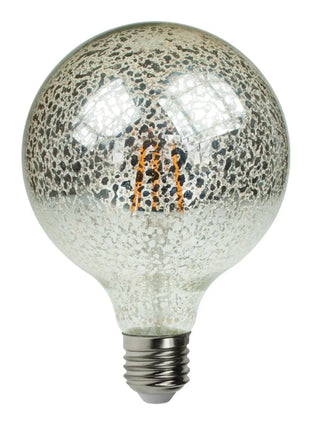 Prolite 4W Dimmable LED G95 Globe Crackle Filament Lamp 2100K ES