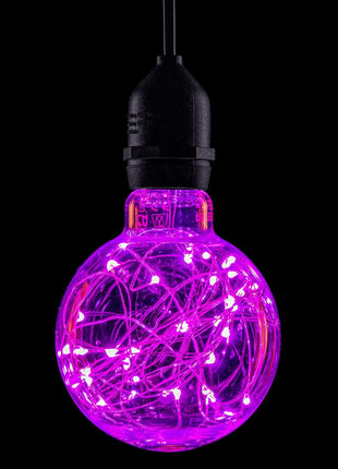 Prolite 1.7W LED G95 ES Poly Star Polycarbonate Lamp Magenta