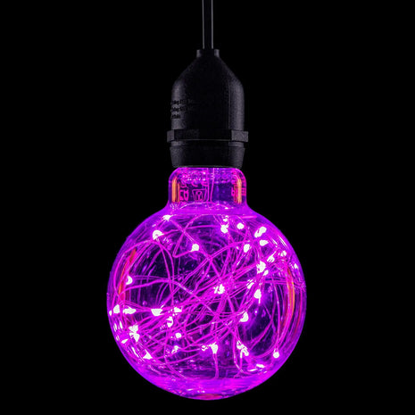Prolite 1.7W LED G95 ES Poly Star Polycarbonate Lamp Magenta