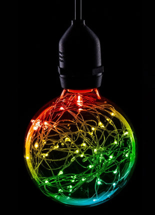 Prolite 1.7W LED G95 ES Poly Star Polycarbonate Lamp RGB