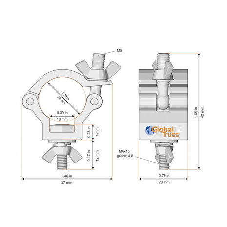 Global Truss F14 Half Coupler (F14TA)