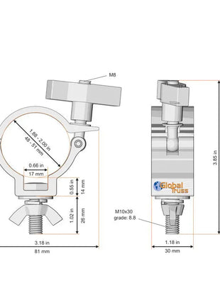 Global Truss Pro Half Coupler Black (812EASY-B)