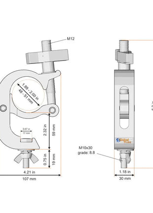Global Truss Self Locking Truss Clamp Silver (5030)