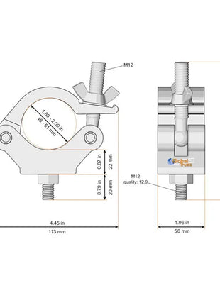  Half Coupler 750kg Silver (8121)