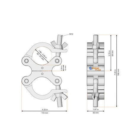  Fixed Swivel Coupler 90° Black (8231-90-B)