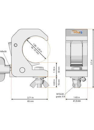 Global Truss Smart Hook Clamp Black (5075-1B)
