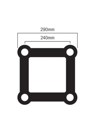 Global Truss F34 PL Stage Black T Piece (4129-35PL-B)