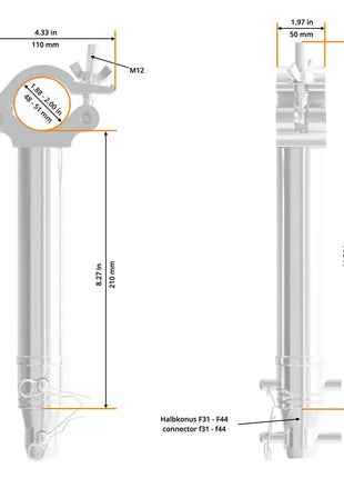 Global Truss 210mm Half Coupler Spacer (5055)