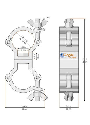  F24 Swivel Coupler (32-35mm) (5036D)