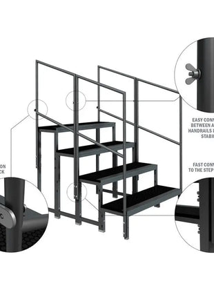 Global Truss GT Stage Deck Modular Stair Handrail