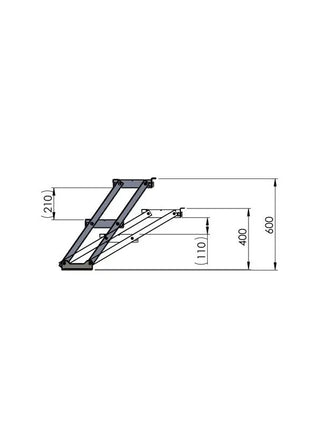 Global Truss GT Stage Deck Adjustable Stair 40-60cm