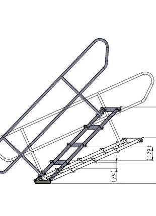 Global Truss GT Stage Deck Adjustable Stair 60-100cm