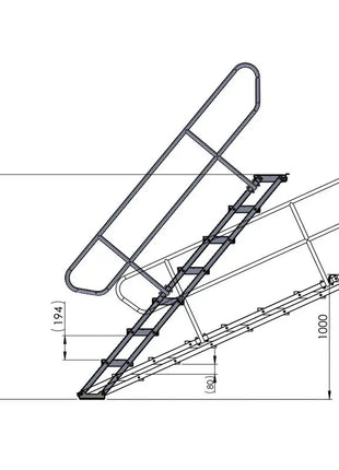 Global Truss GT Stage Deck Adjustable Stair 100-180cm