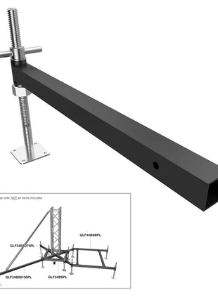 Global Truss Ground Support F34 PL BS0-75 Steel Outrigger 0.75m