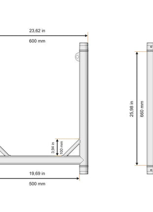 Global Truss F31PL Modular U Frame Stage Black 760 x 500mm (F62076E PL)