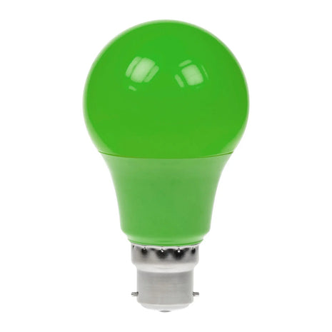 Prolite 6W Dimmable LED Polycarbonate GLS Lamp BC Green