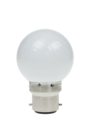 Prolite 1.5W LED Polycarbonate Golf Ball Lamp BC 4000K White