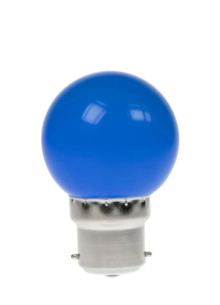 Prolite 1.5W LED Polycarbonate Golf Ball Lamp BC Blue