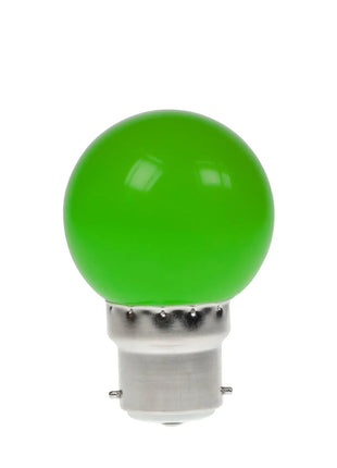 Prolite 1.5W LED Polycarbonate Golf Ball Lamp BC Green