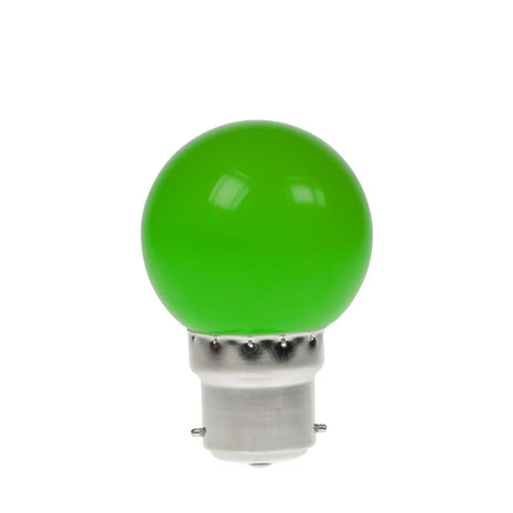 Prolite 1.5W LED Polycarbonate Golf Ball Lamp BC Green