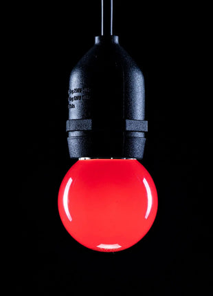Prolite 1.5W LED Polycarbonate Golf Ball Lamp BC Red