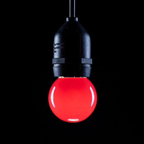 Prolite 1.5W LED Polycarbonate Golf Ball Lamp BC Red