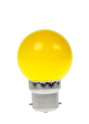 Prolite 1.5W LED Polycarbonate Golf Ball Lamp BC Yellow