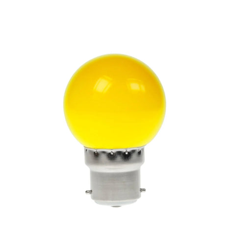 Prolite 1.5W LED Polycarbonate Golf Ball Lamp BC Yellow