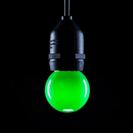 Prolite 1.5W LED Polycarbonate Golf Ball Lamp ES Green