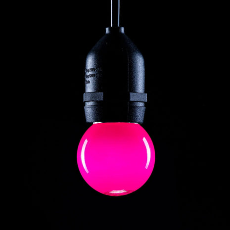 Prolite 1.5W LED Polycarbonate Golf Ball Lamp ES Pink