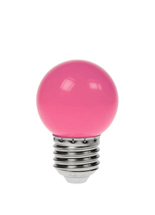 Prolite 1.5W LED Polycarbonate Golf Ball Lamp ES Pink