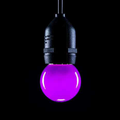 Prolite 1.5W LED Polycarbonate Golf Ball Lamp ES Purple