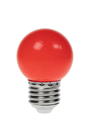 Prolite 1.5W LED Polycarbonate Golf Ball Lamp ES Red