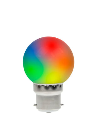 Prolite 0.5W LED Polycarbonate Golf Ball Lamp BC RGB Colour Changing