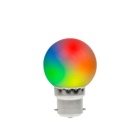 Prolite 0.5W LED Polycarbonate Golf Ball Lamp BC RGB Colour Changing