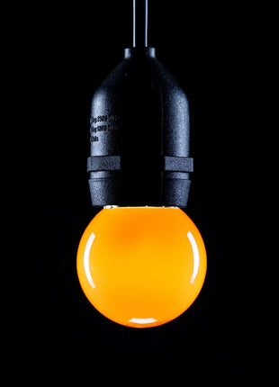 Prolite 1.5W LED Polycarbonate Golf Ball Lamp BC Orange