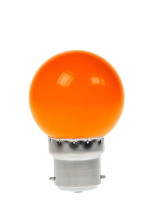 Prolite 1.5W LED Polycarbonate Golf Ball Lamp BC Orange