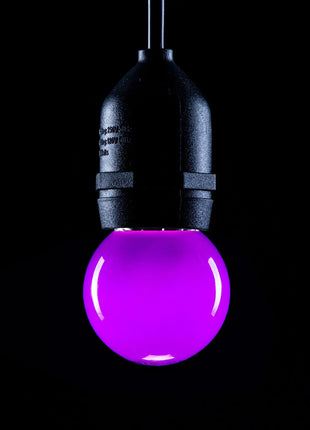Prolite 1.5W LED Polycarbonate Golf Ball Lamp BC Purple