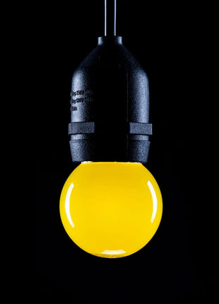 Prolite 1W LED Polycarbonate Golf Ball Lamp ES Yellow