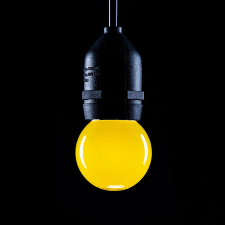Prolite 1W LED Polycarbonate Golf Ball Lamp ES Yellow