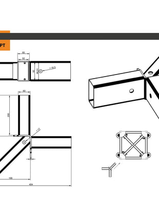 Global Truss Multi Tower Base Outrigger Adaptor
