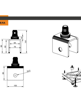 Global Truss Multi Tower Base Standard Conical Adaptor