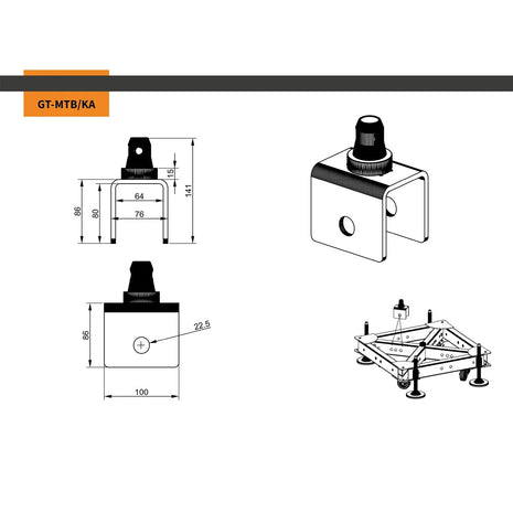 Global Truss Multi Tower Base Standard Conical Adaptor
