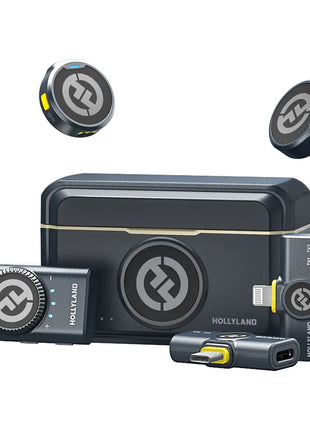 HOLLYLAND Wireless Lavalier Microphone Combo LARK M2 Combo (Shine Charcoal)