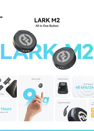 HOLLYLAND Wireless Lavalier Microphone Combo LARK M2 Combo (Shine Charcoal)